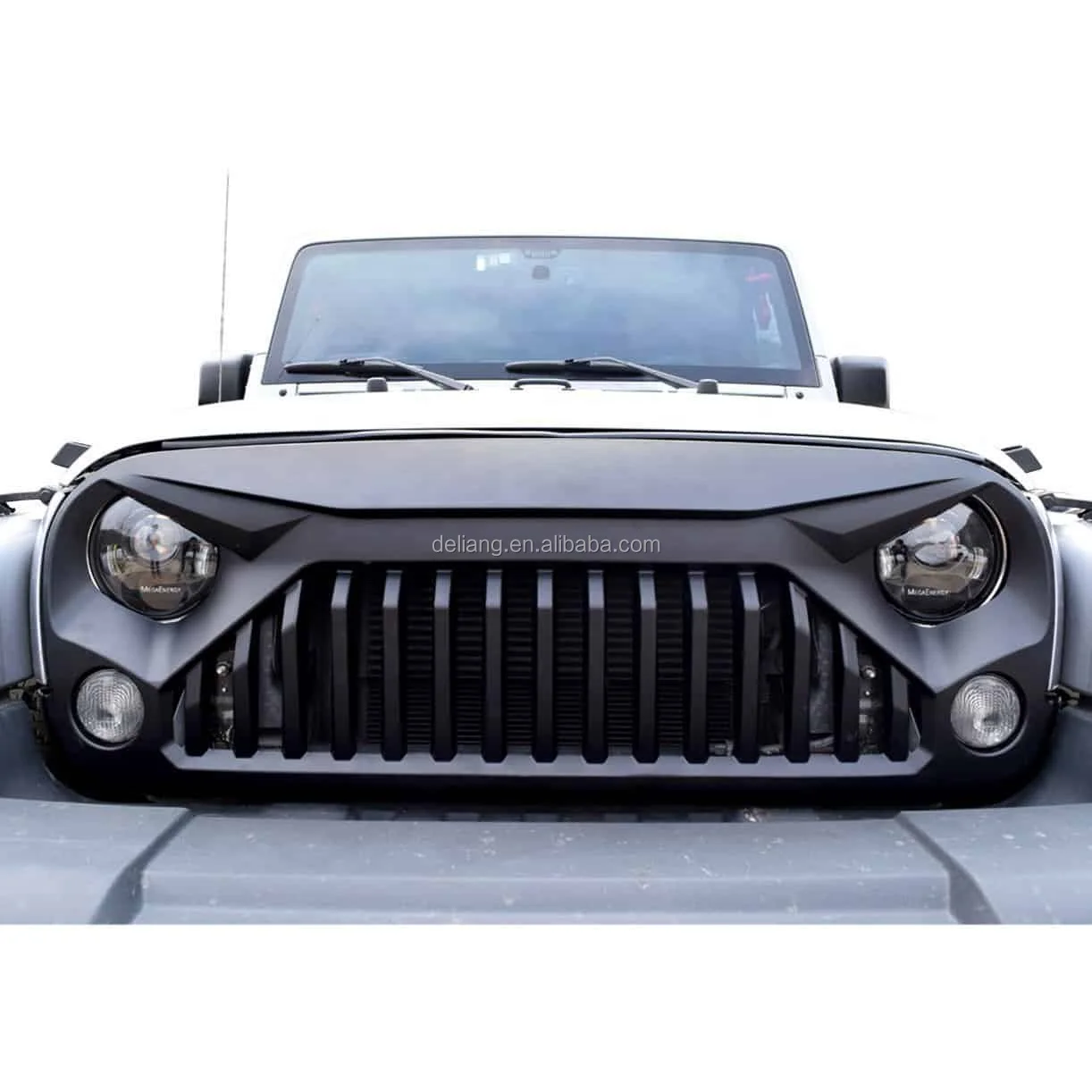 For Jeep Wrangler JK 2007-2017 Grille Black Front Middle Net 4*4 Modify Car Auto Part