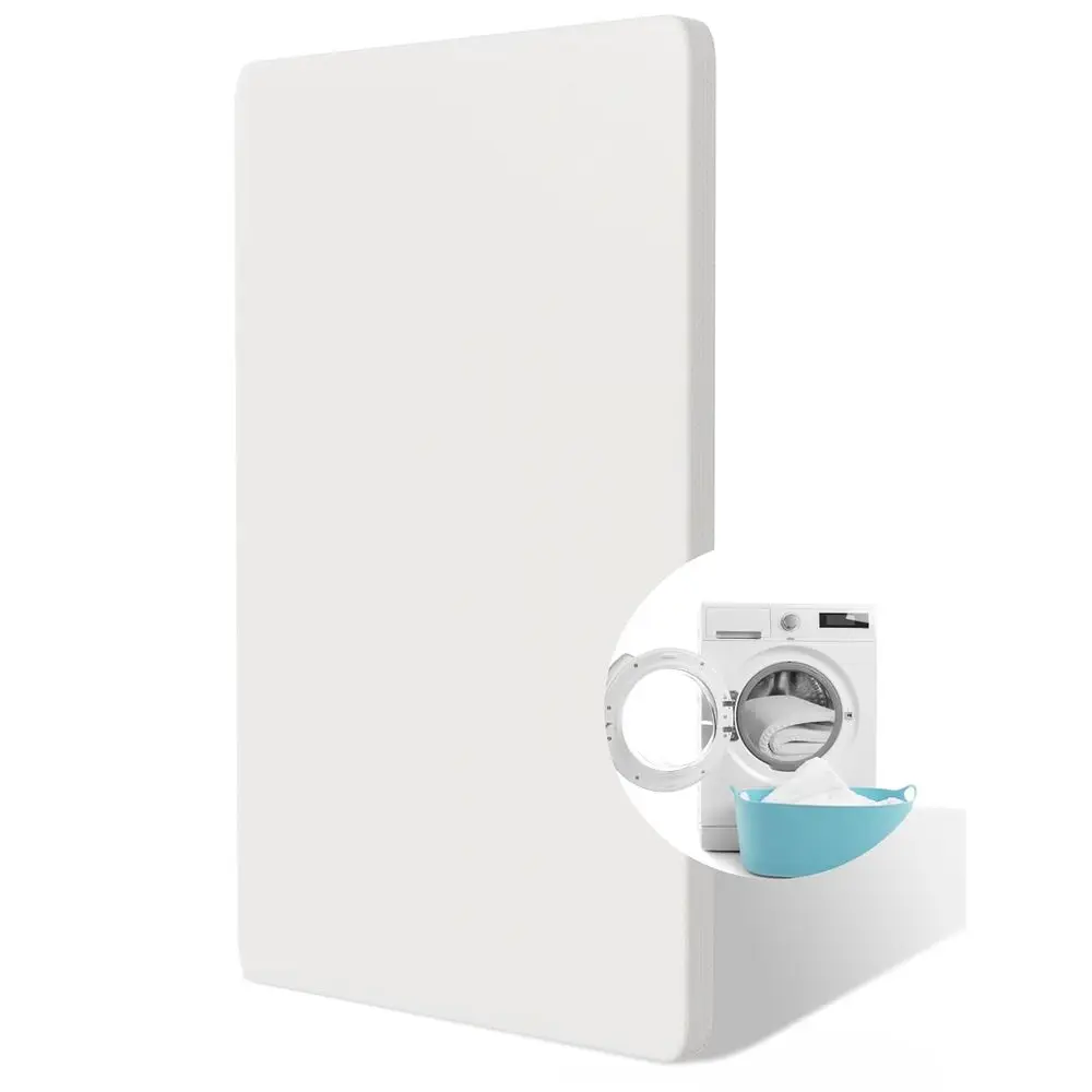 

100% Washable Breathable Silicone Toddler Mattress Topper Pad, Zipper Cover, 52 x 27 x 1, Fits Standard Cribs & Toddler Beds