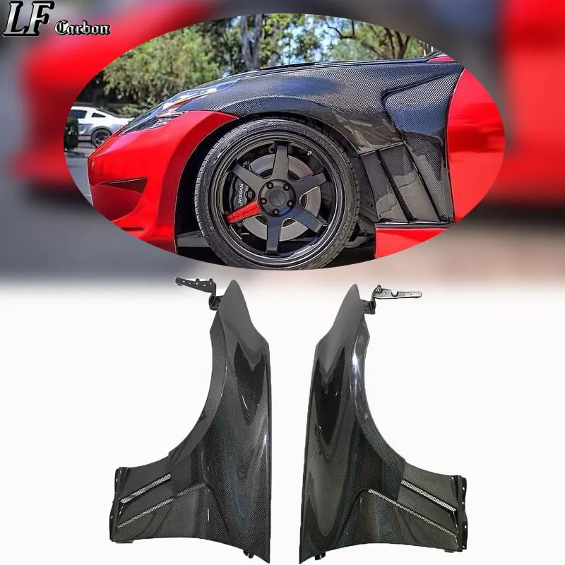 

Для 2009-2021 370Z Z34 передние боковые крылья из углеродного волокна, автомобильные крылья, подходят