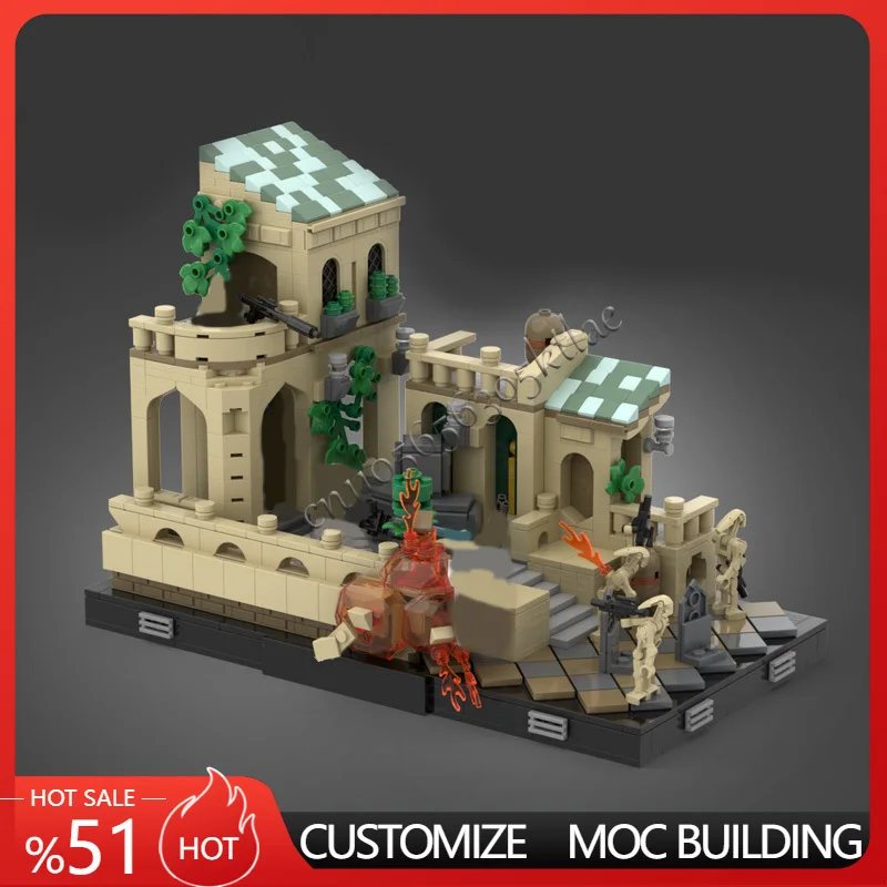 

1376 Parts MOC Star Battle Frontline Three Dimensional Model Building Blocks Brick Creative Assembly Educational Toys Kids Gifts