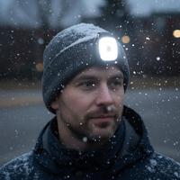 USB Charging LED Clip Headlight 3-Speed Adjustable Portable Mini Light for Running Camping Multi-Functional Emergency Warning