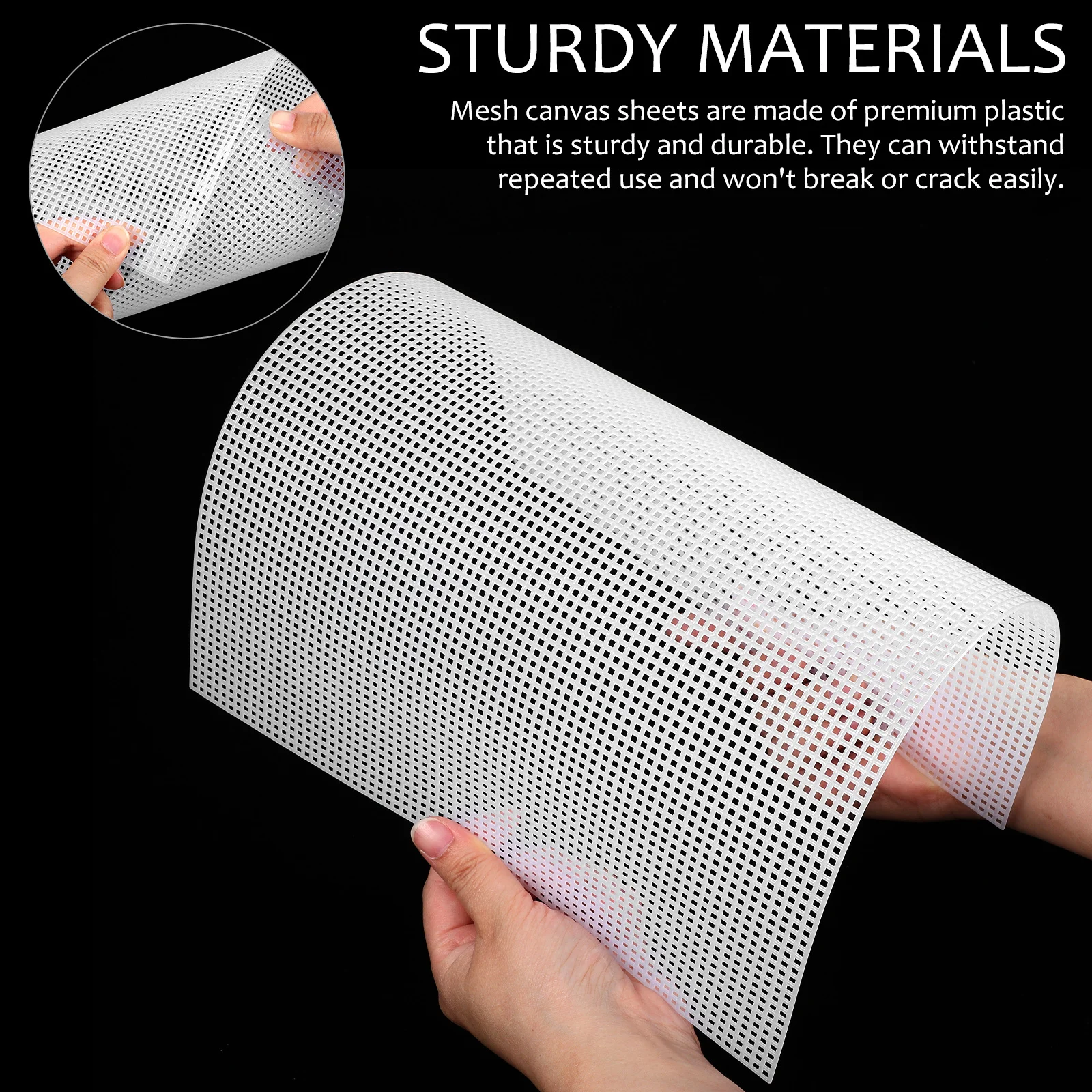 

6pcs Plastic Sheet Even Mesh Quilting Sheets Eyes For Diy Embroidery Crochet Coasters Tissue Boxes Crafting Supplies