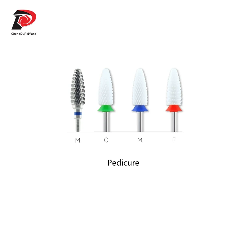 Perceuse à ongles en céramique blanche, mèches de pédicure, élimination des callosités des pieds, accessoires pour ongles