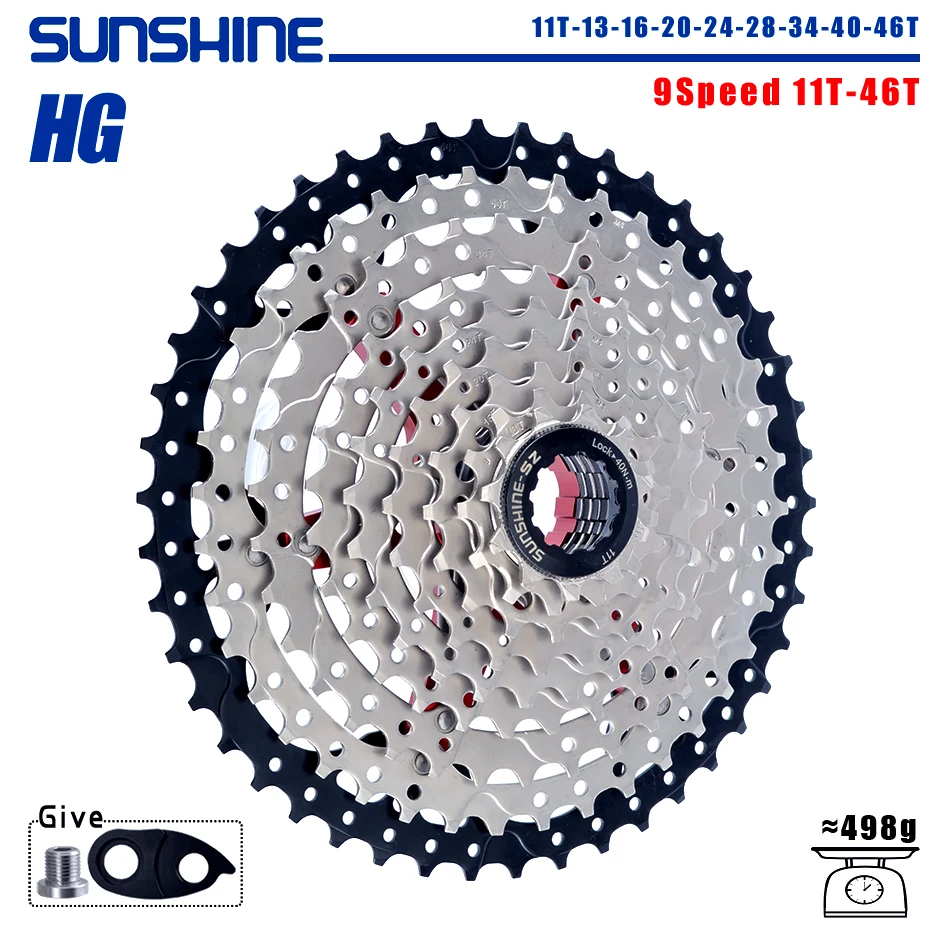 SUNSHINE Fahrradkassette 8/9/10/11/12 Geschwindigkeit MTB Kettenrad 11T-32T/36T/40T/42T/46T/50T/52T HG Struktur Freilauf für SHIMANO/SRAM
