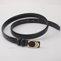 High-quality Women's Fashionable Belt C-shaped Buckle Smooth Buckle Temperament Double-sided Gift For Mother Using Belt 4