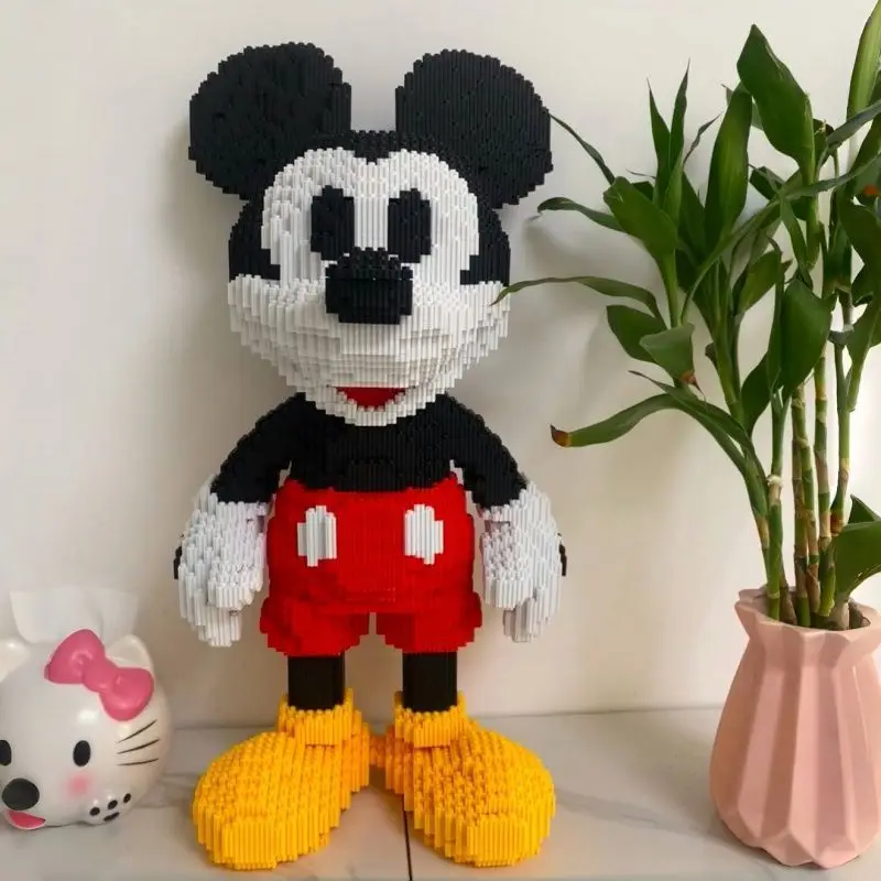 Disney 45 cm Mickey Micro Deeltje Bouwstenen Cartoon Leuke Puzzel Speelgoed Decoratieve Accessoires Verjaardagscadeau