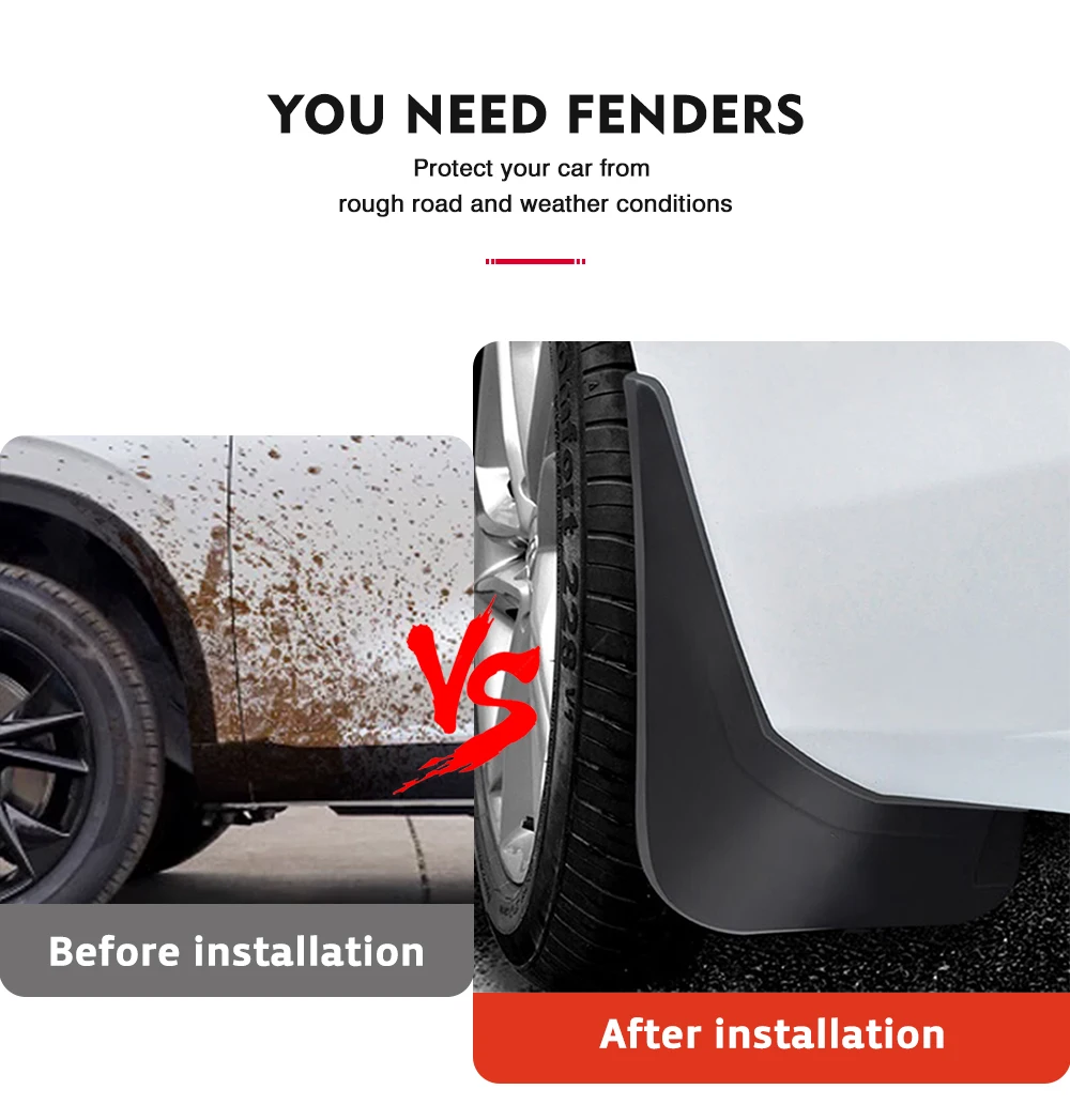 Für Peugeot 2008 2020 2021 2022 2023 2024 2025 Kotflügel Schmutzfänger Spritzschutz Schmutzschutzbleche Autozubehör – Detail 2