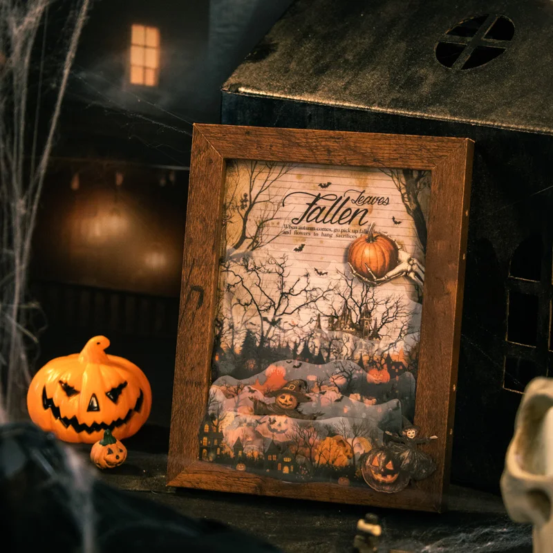 6 أنماط 200 سنتيمتر/لفة PET الشريط الظلام ليلة الرقص حفلة سلسلة هالوين الظلام موضوع مشهد دفتر الديكور الشريط DIY بها بنفسك إطار مذكرات