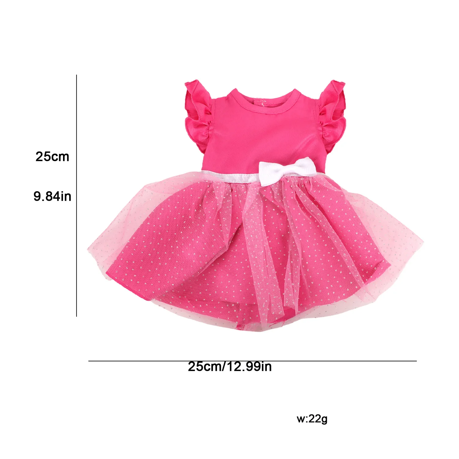 18-inch Princess Dress Red Dress New Fashionable Western Style Velvet Winter New Year Long-sleeved Doll Decoration Dress