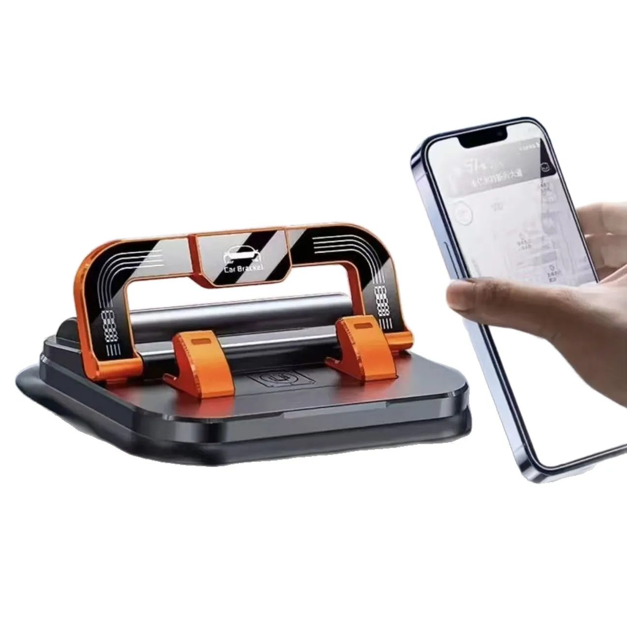 

Car paste navigation central control car mobile phone holder number plate two-in-one instrument panel foldable rotati TY-WP-0294