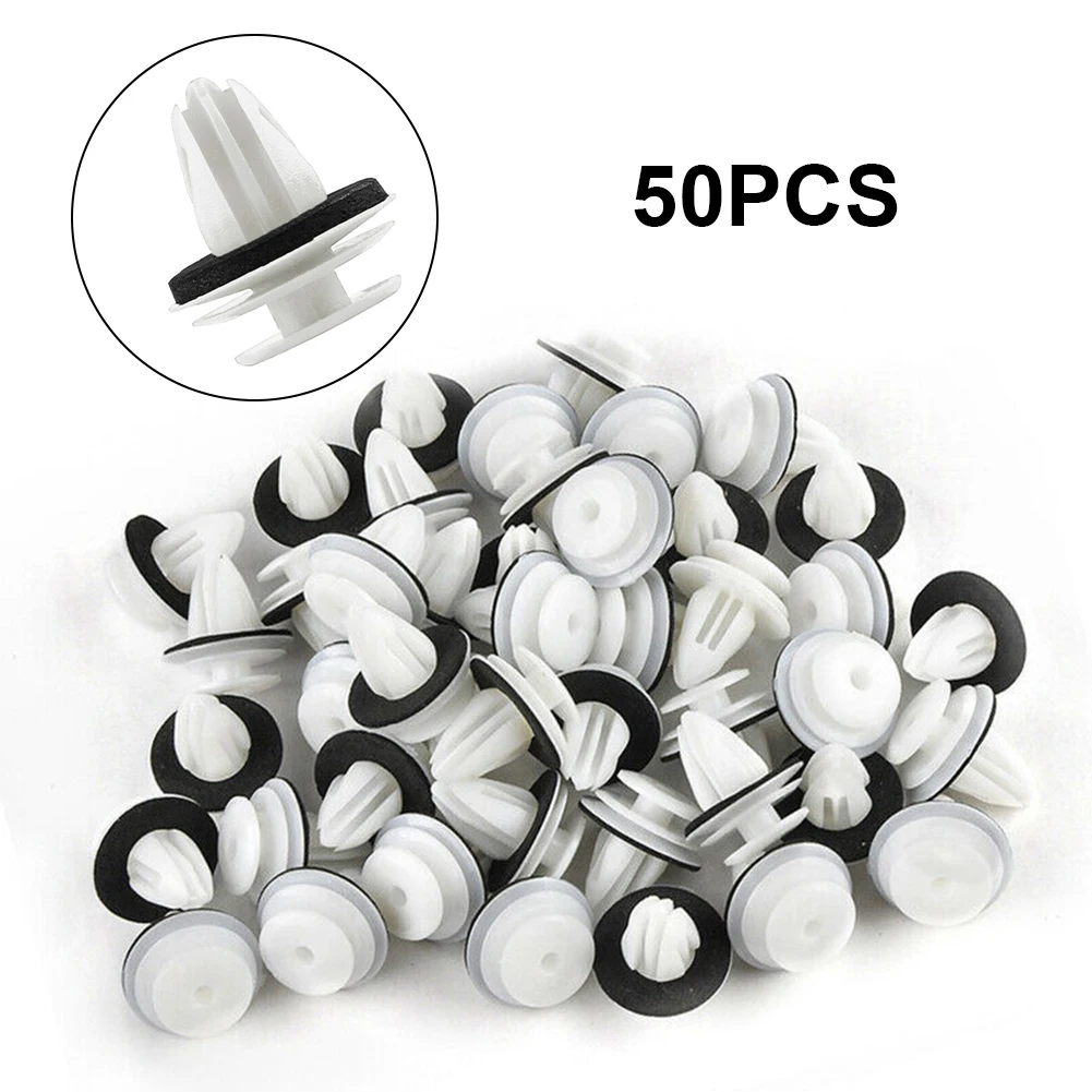 

50Pcs Door Panel Clip with Seal Ring Fastener Rivet Bumper Clip Retainer for BMW E34 E36 E38 E39 E46 M3 M5 Z3 X5 Car Accessories