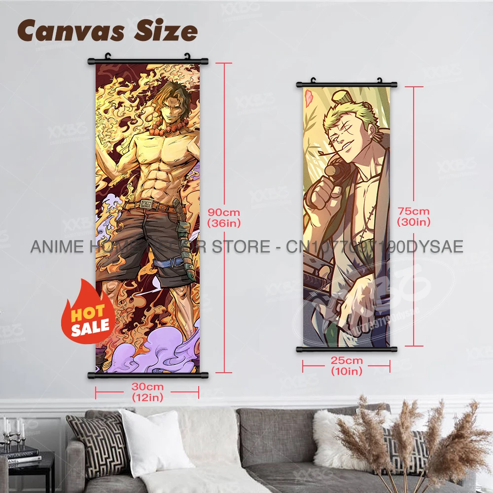 Ein stück poster aokiji kuzan anime home dekoration affe d. Ruffy Wand kunst Roronoa Zoro Scroll Bild Schäfte hängen Gemälde – Detail 4