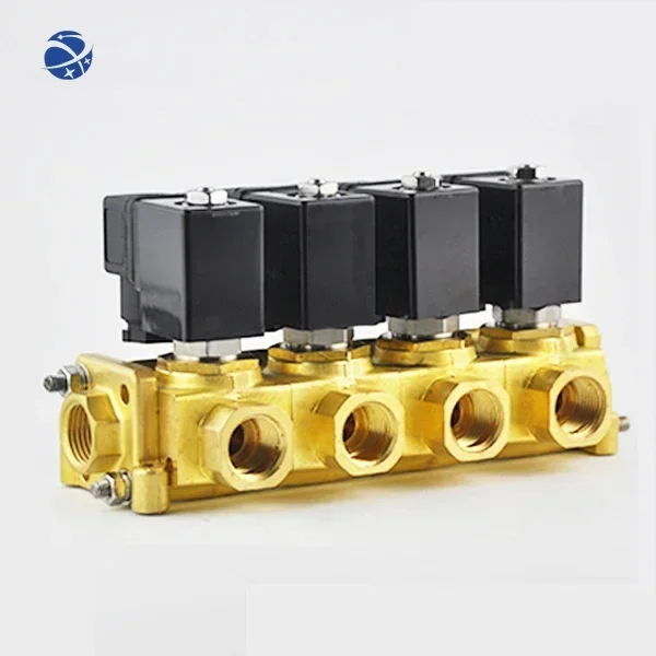 24v combination valve brass 1/2 inch water manifold solenoid valve