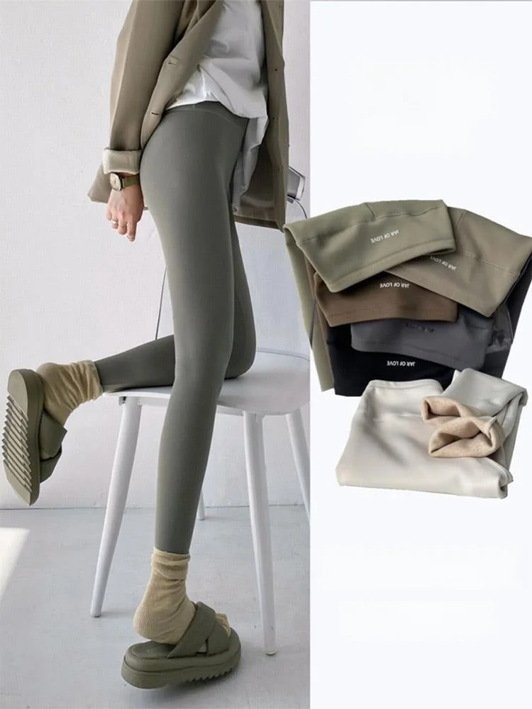 

Брюки для йоги Thiened Fce с высокой талией, женские брюки из ковчевой кожи с контролем живота, облегающие брюки с подтяжкой ягодиц, базовый слой, весна-осень...