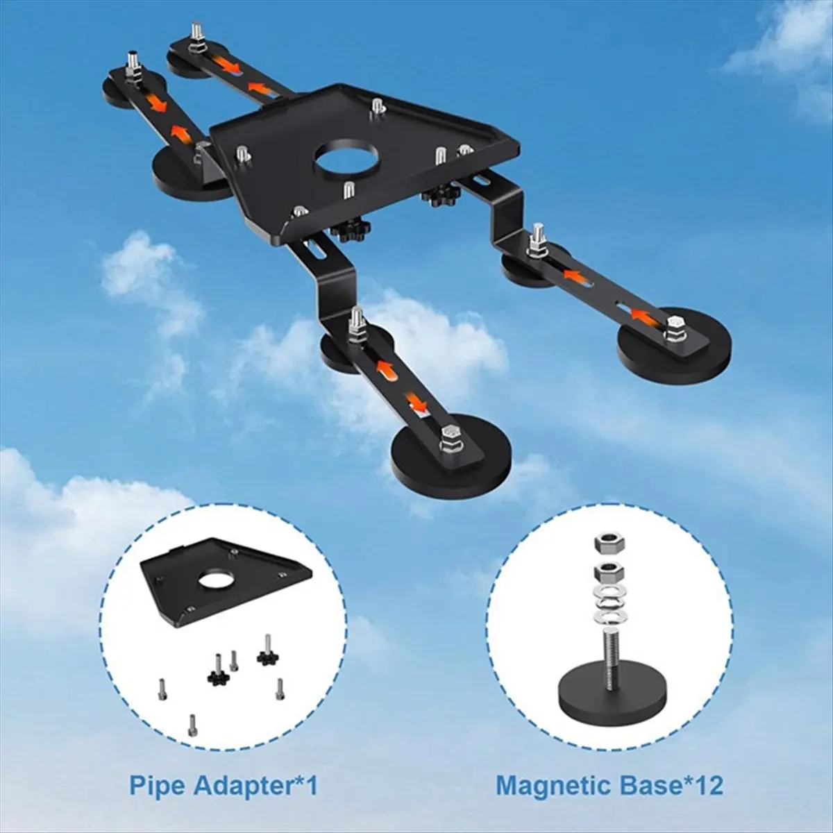 For Gen V3 Magnetic Roof Bracket,Heavy Duty Pivot Mount for Cars and Ships,Compatible with Standard Gen 3 Dish