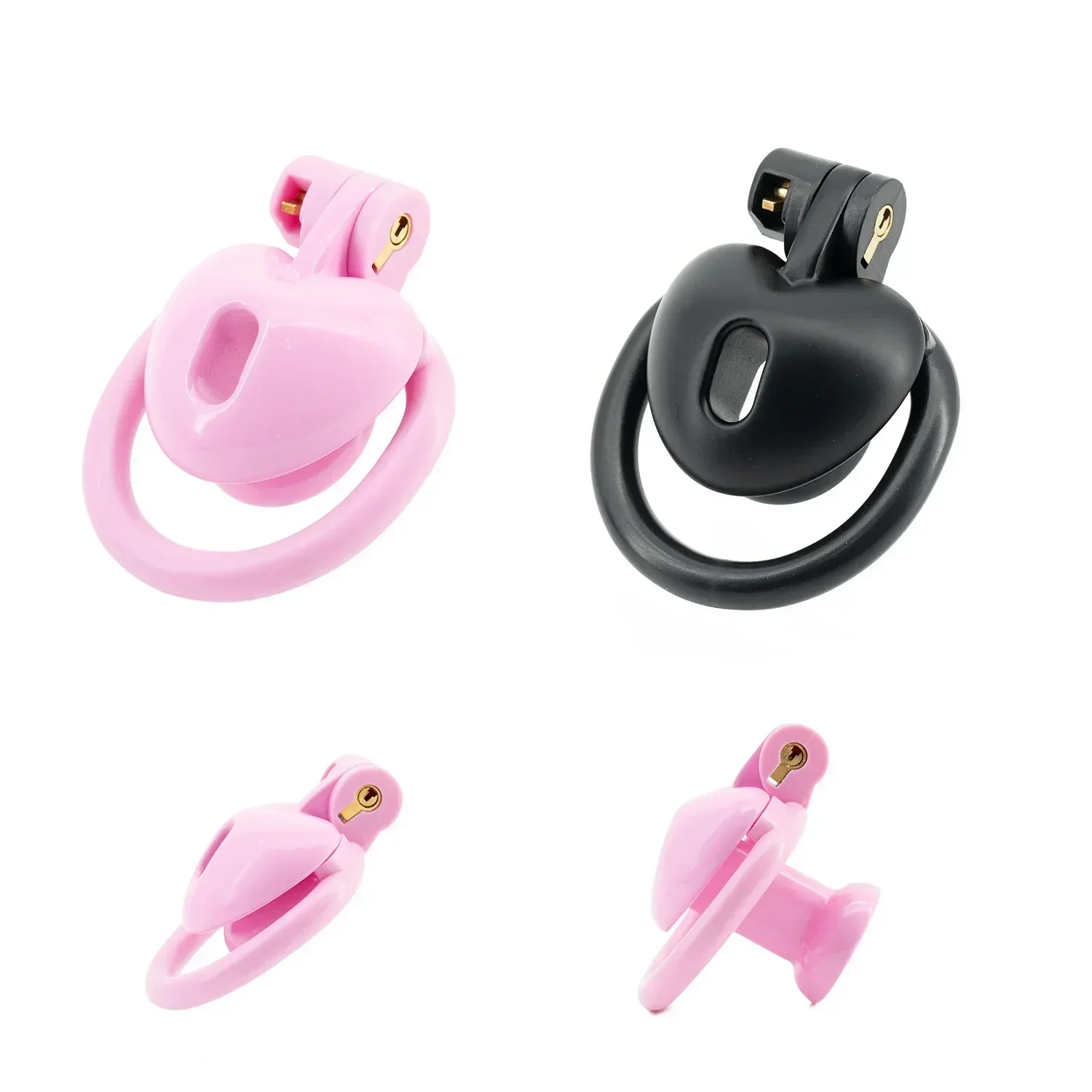 Shaped Sissy Chastity Cage with 4 Size Base Rings Discreet Male Intimate Chastity Belt for Enhanced Pleasure Sex Toy Man