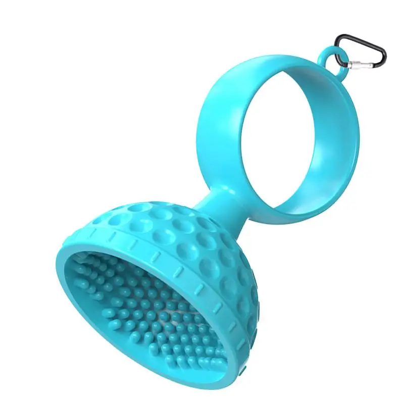 Golf Ball Scrubber Brush 2 In 1 Silicone Golf Ball Cleaning Tool With Carabiner Golf Storage Brush Portable Golf Ball Cleaning