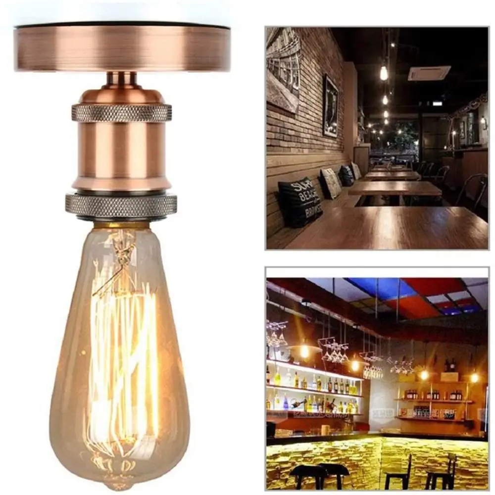 

Retro E27 Bulb Base Vintage Creative Lamp Socket Aluminum Lamp Holder LED Light Lamp