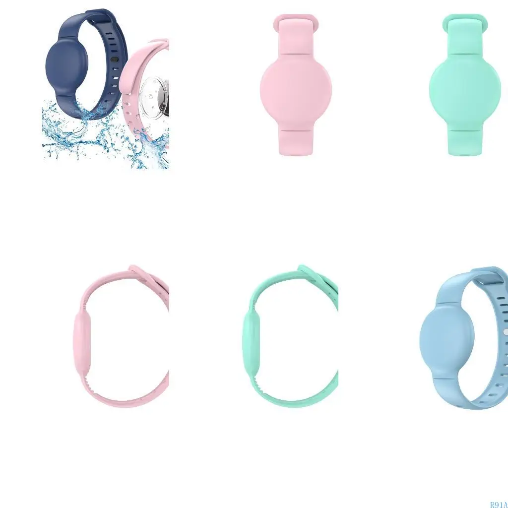R91Aソフトシリコーンリストバンドロケータートラッカーロケータートラッカーデバイス用ケースホルダー