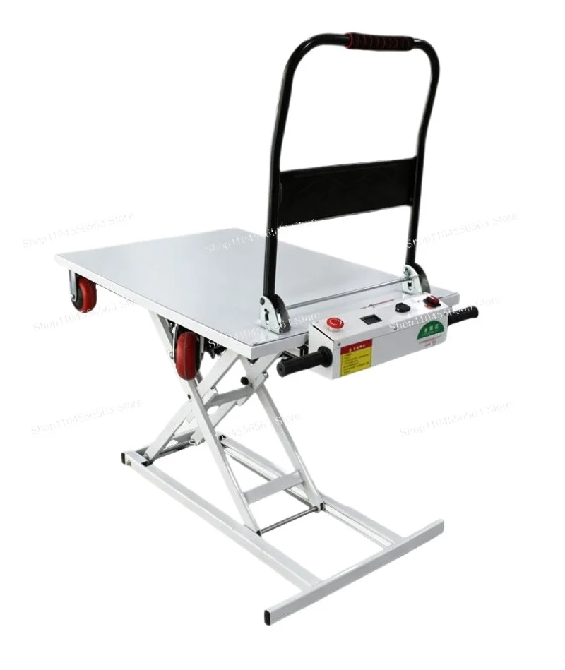 Electric Lift Trolley Electric Hydraulic Lift Portable Truck Handling Scissor Fork Mobile Flatbed Truck
