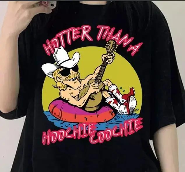 Alan Jackson Hotter Than A Hoochie Coochie Classic Country tshirt new new