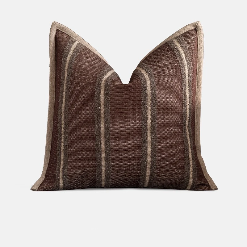 Luxury High-end Vintage Collection Hotel Designer Pillow Case Sofa 45x45cm Cut Pile Velvet Brown Lumbar Pillow Case 1 Piece Pack