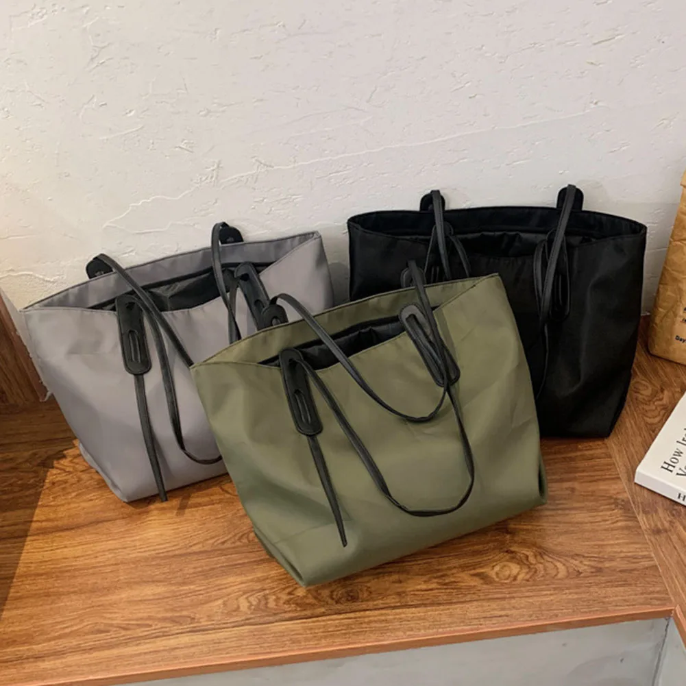 

Shoulder Bag for Women Nylon Large Capacity Underarm Bag with Zipper Satchel Purse Oxford for Work Travel Shopping Shopper Bag