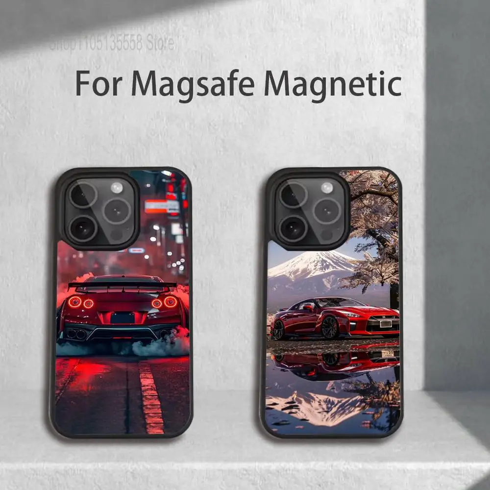 

Чехол для телефона Taillight G-GTRS R35 для iPhone 17,16,15,14,13,12,11, Pro, Max, Plus, Mini, SE4, E с магнитной беспроводной зарядкой Magsafe