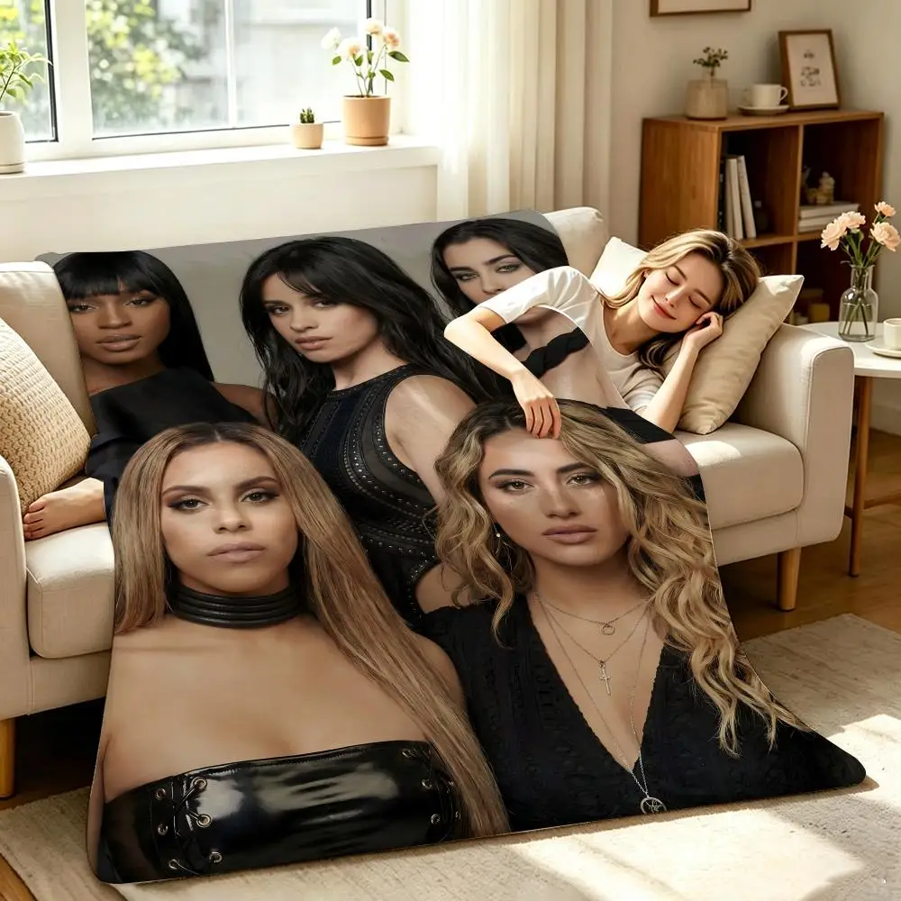 Manta de flanela macia e quente Music F-Fifth H-Harmony, multiuso para sofá, cama e soneca no escritório
