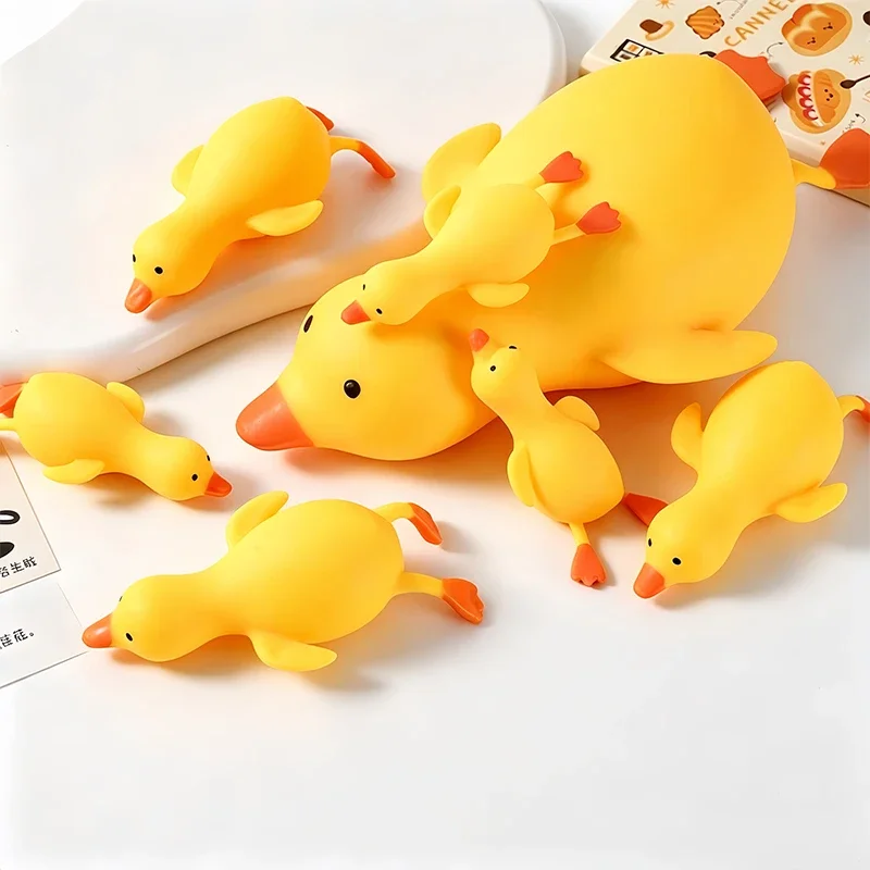 1A-Duck Squishy Fidgets Toys Cute Animals Duck Slow-rebound Squeeze Toy Decompression Stretch Toys for Friends Best Gift