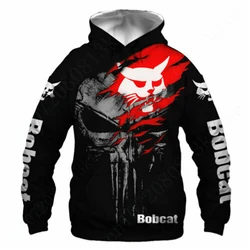 Bobcat-Camisola Anime Unisex Impressão 3D, Hoodie com Zíper Oversize, Pulôver Harajuku, Hoodies Casuais, Roupas Masculinas e Femininas