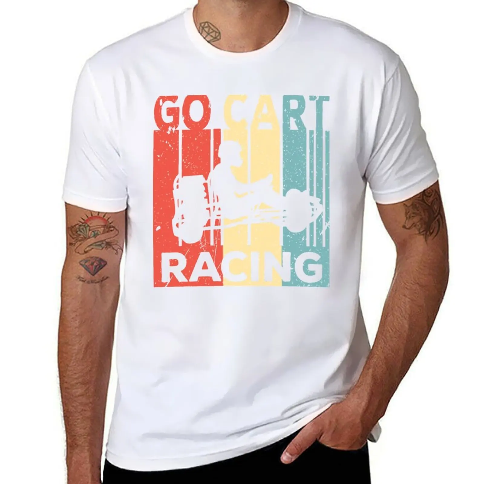 

Go Cart Racing Vintage Retro T-Shirt anime tshirt funny t shirts cotton T-Shirt
