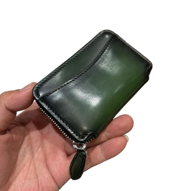 Retro handmade simple fashion card bag key bag card cover change bag high-end