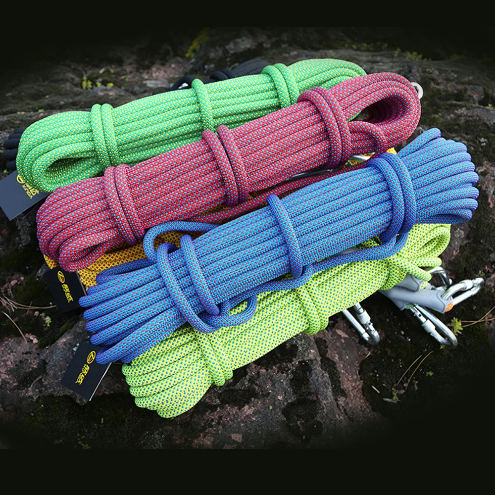 Альпинистские работы на открытом воздухе на высоте, скалолазание, быстрый спуск, пожаротушение, Побег и спасательная линия, страховочная веревка из полиэстера, P557