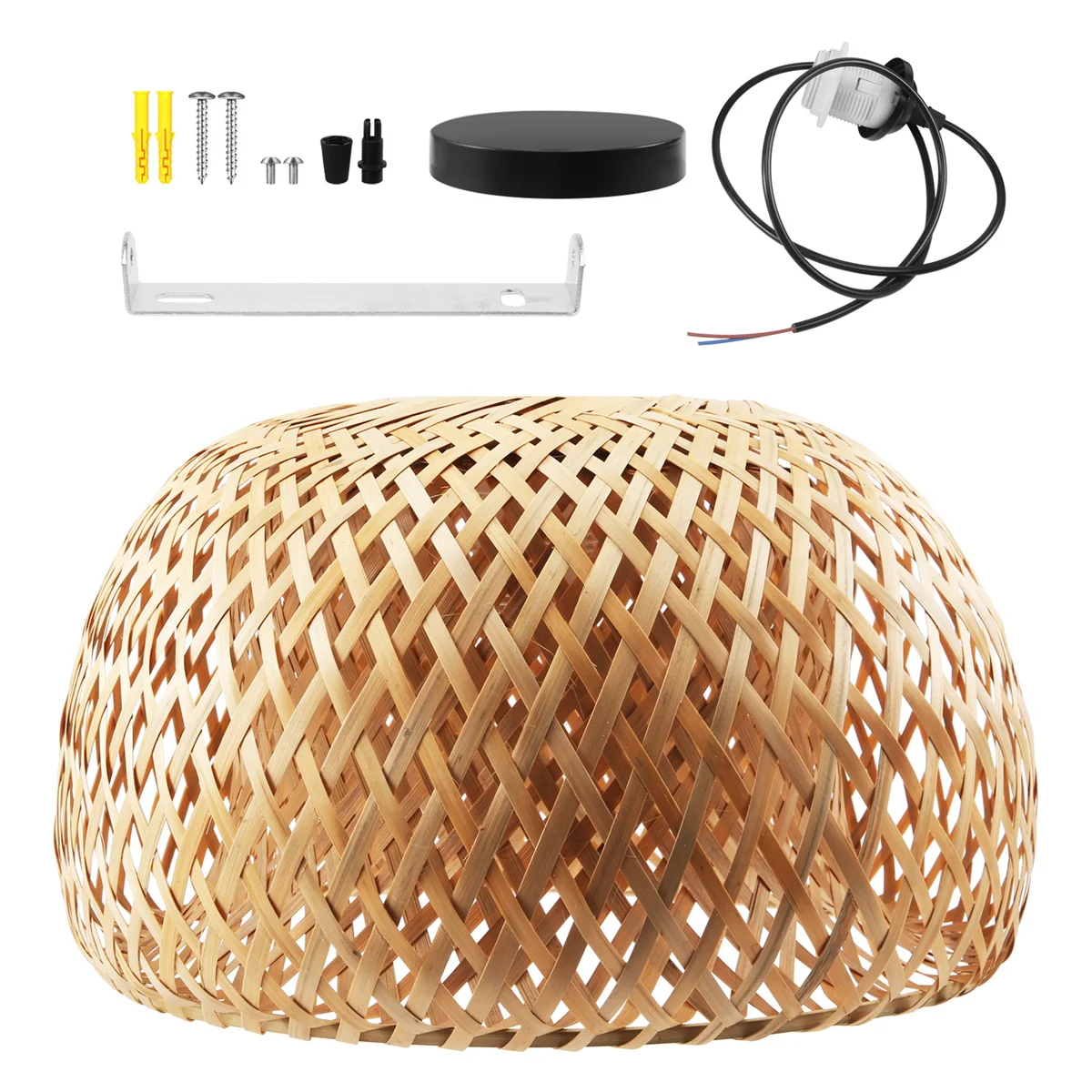 Iluminação rattan lâmpada artesanal lustre de bambu retro café bar lounge para jardim restaurante quarto com fonte luz