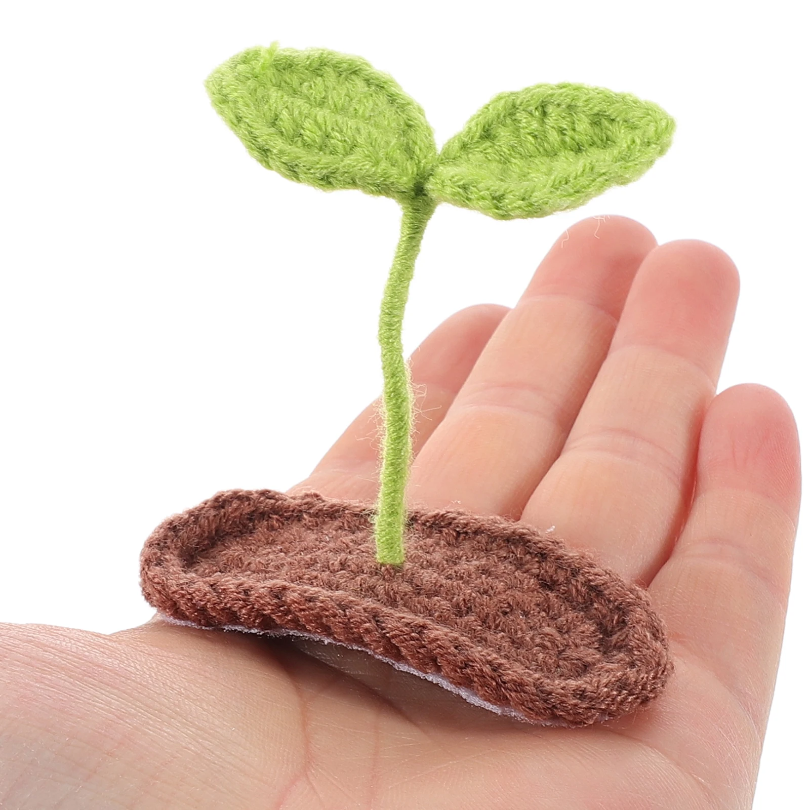 4 pcs Bean Cute Woven Sprout Clips For Decorative Hair Accessories Plant Sprout Clips Hair Styling Tools