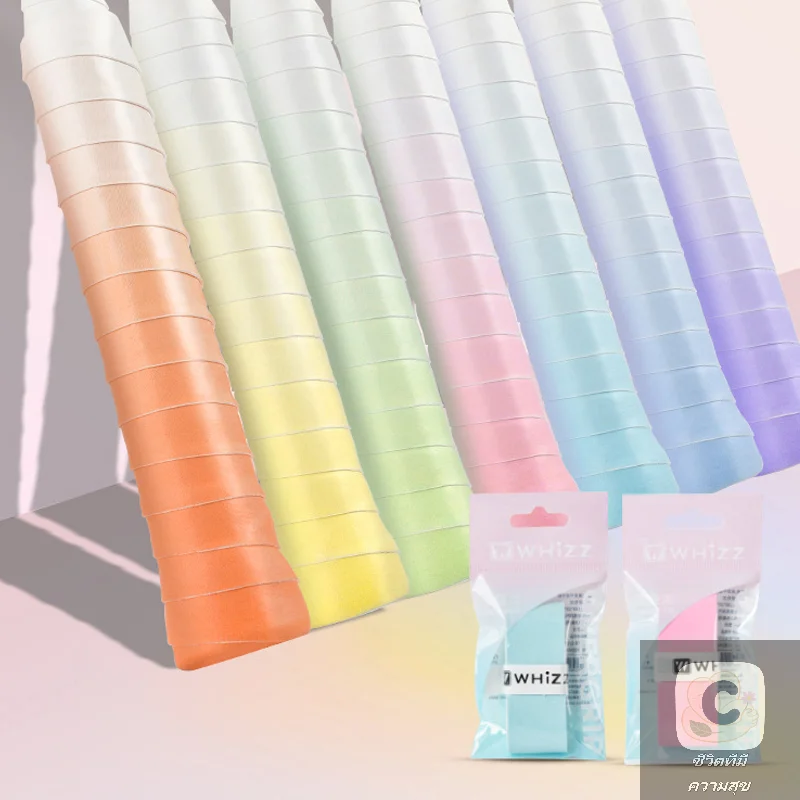 

HUA Gradient Color Sweat-Absorbent Tennis Racket Overgrip Tapes Shockproof Anti-Slip Sweat Band For Badminton Pickleball Racket