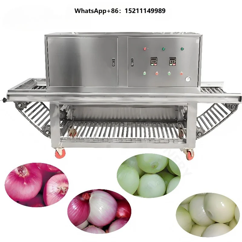 Automatic Industrial Onion Peeling and Root Cutting Machine Commercial  Peeler Top & Tail Roots Cutter Machinery Cheap Price