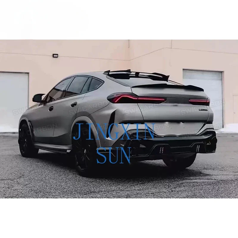 Carbon Fiber X6 G06 Larte Style Rear Diffuser for  G06 X6 40i 50i 40d Rear Bumper Lip Under Spoiler Splitter Body Kit