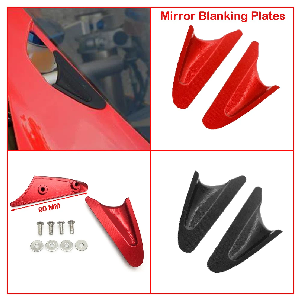 Fit for Ducati 899 1199 Panigale 1199S 1199R 2012 2013 2014 2015 Motorcycle Mirror Block Off Plates Decorative Hole Base Cap Set