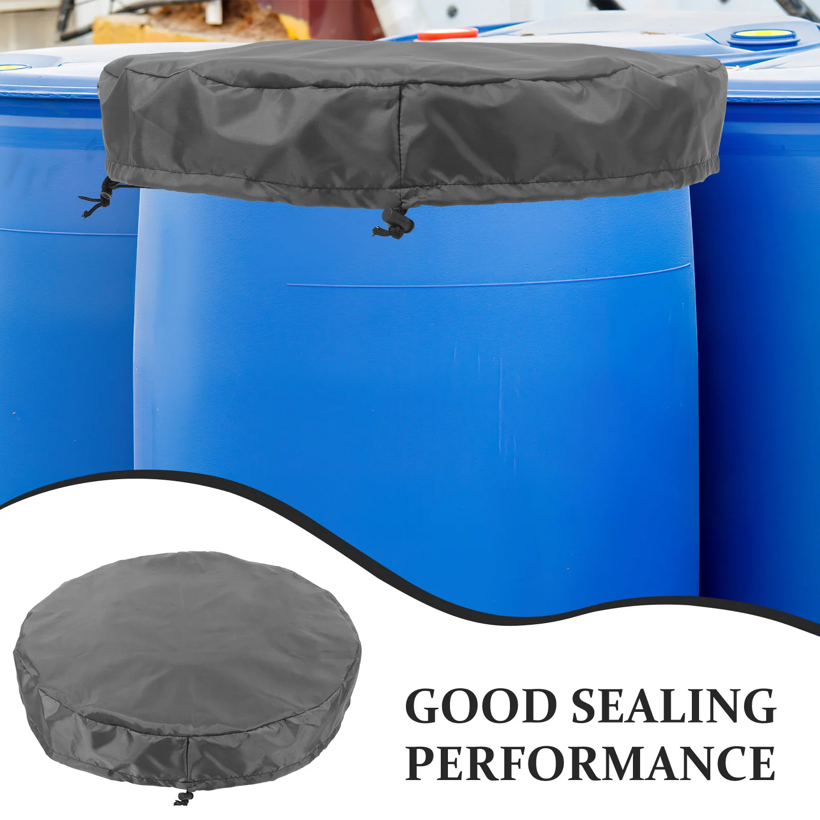 Sealed Bucket Top Cover Lid Protective Chemical Rain Barrel Household Trash Can Lids Water Tank Oxford Cloth Garbage