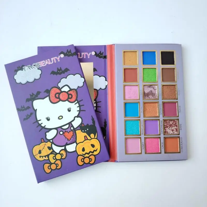 

Genuine Kawaii Cosmetics Sanrio Hello Kitty Eye Shadow Cute Cartoon Popular Halloween Eye Shadow Portable Eye Shadow Disk