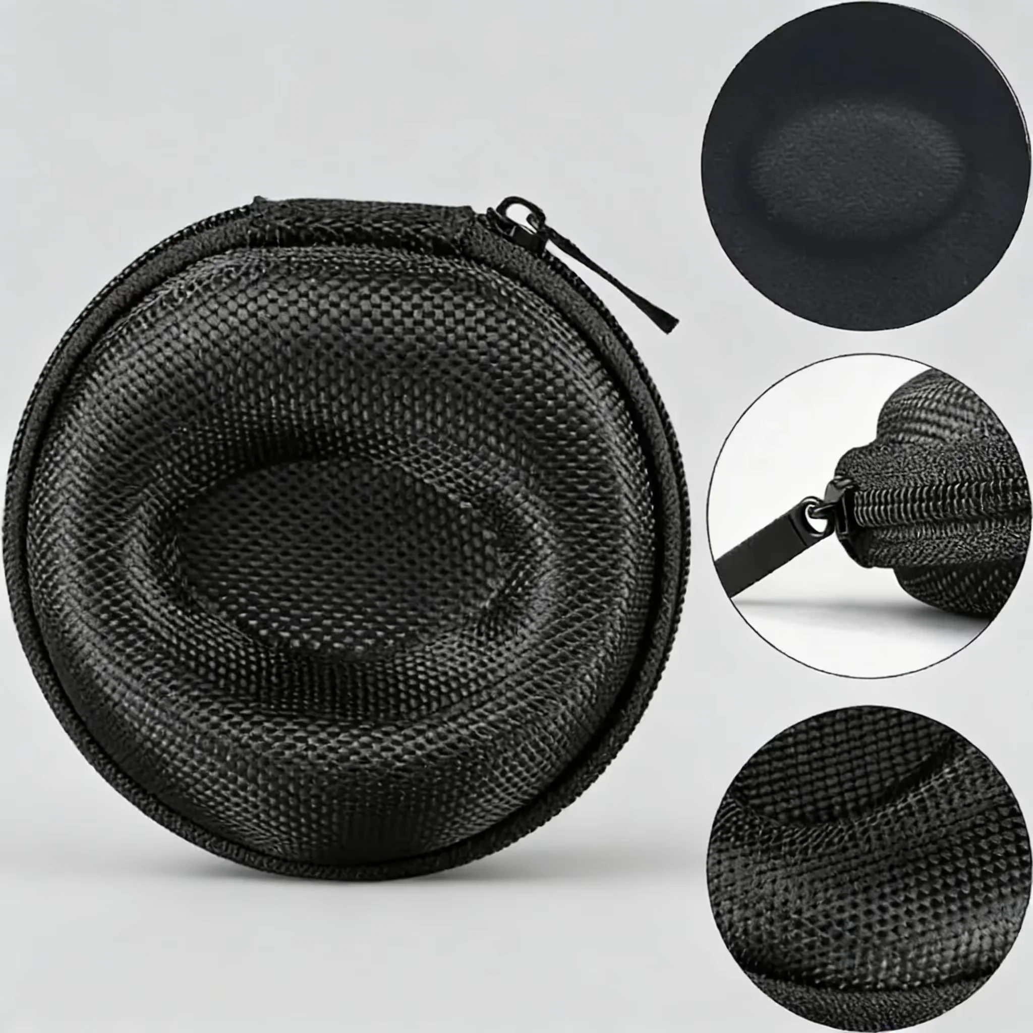 Round Zipper Watch Storage Pouch, Portable Travel Single Watch Case Dust-proof Protective Box for Wristwatches Smart Watches