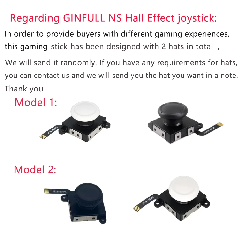 Con strumenti Joystick effetto Hall per Nintend Switch Joycon Controller Joystick analogico 3D per NS Lite / OLED Console Joypad