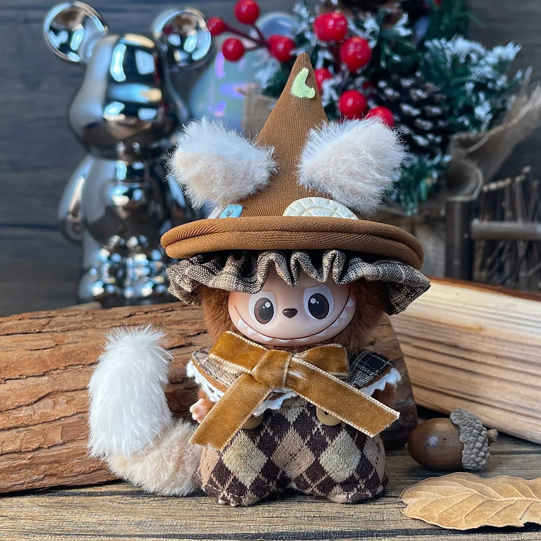 

Clothes For 4th Gen Mini LABUBU 4.0 Pin For Love Series Doll Outfit Only Christmas Festival Clothing & Forest Magic Elf-Themed