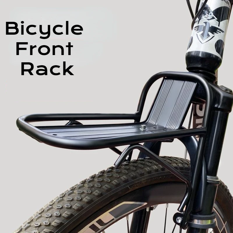 1PC Bicycle Luggage Carrier Front Rack Basket Bracket Mountain Aluminum Alloy Front Fork Bicycle Equipment Bick Accessories