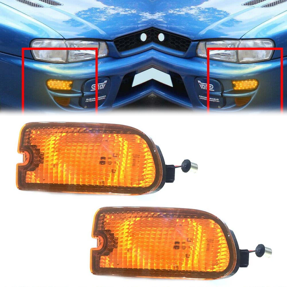 

Car Front LED Turn Signal Indicator Lights for Subaru Impreza RS Coupe 1999 2000 2001 Sedan Fender Side Marker Blinker Light