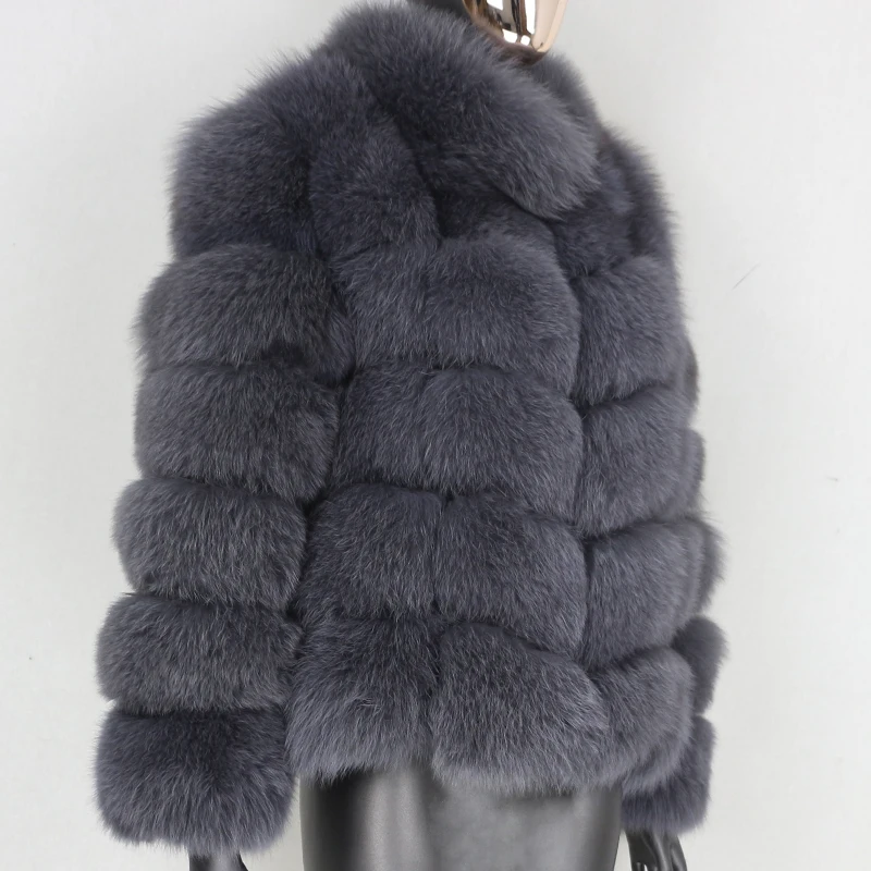 FURYOURSELF 2023 Winter Jacket Women Real Fur Coat Natural Fluffy Fox Fur Outerwear Streetwear Warm Stand Collar Removable Vest