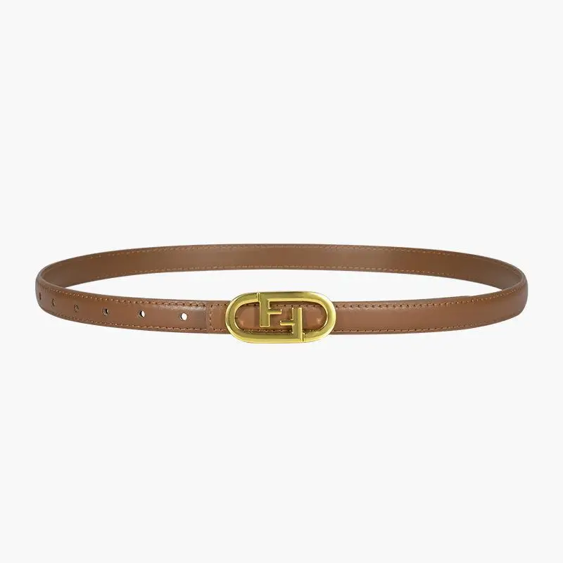 Women's Belt Simple Fashionable Slide Buckle Female Belt for Women Luxury Brand