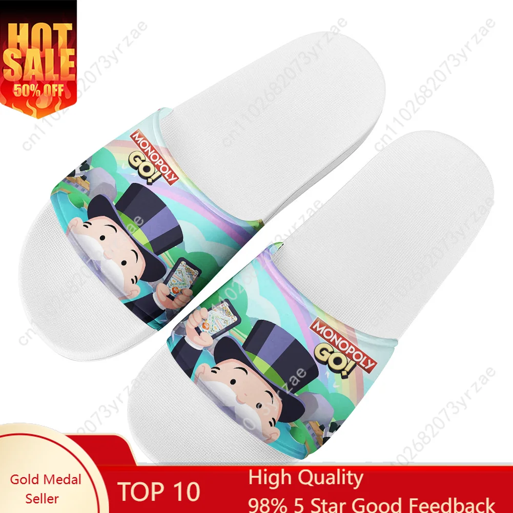 

Monopoly Go! Sandals Home Slippers Water Shoe Mens Womens Teenagers Fashion Bathroom Beach Swimming Pool Shoes Custom Slipper